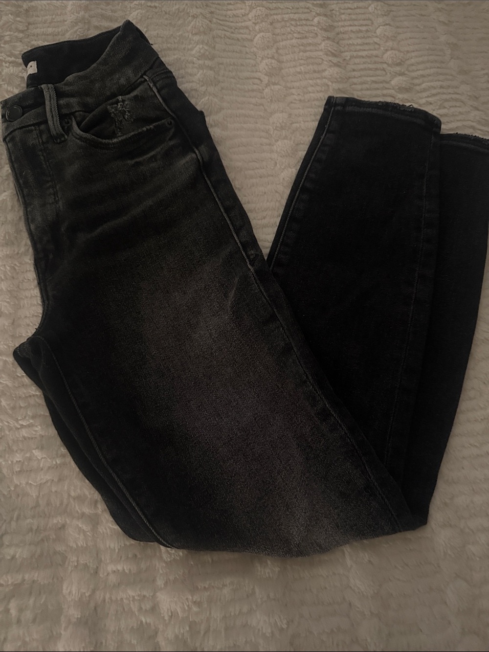Good American Size 24/00 Women's Black Washed Skinny Jeans